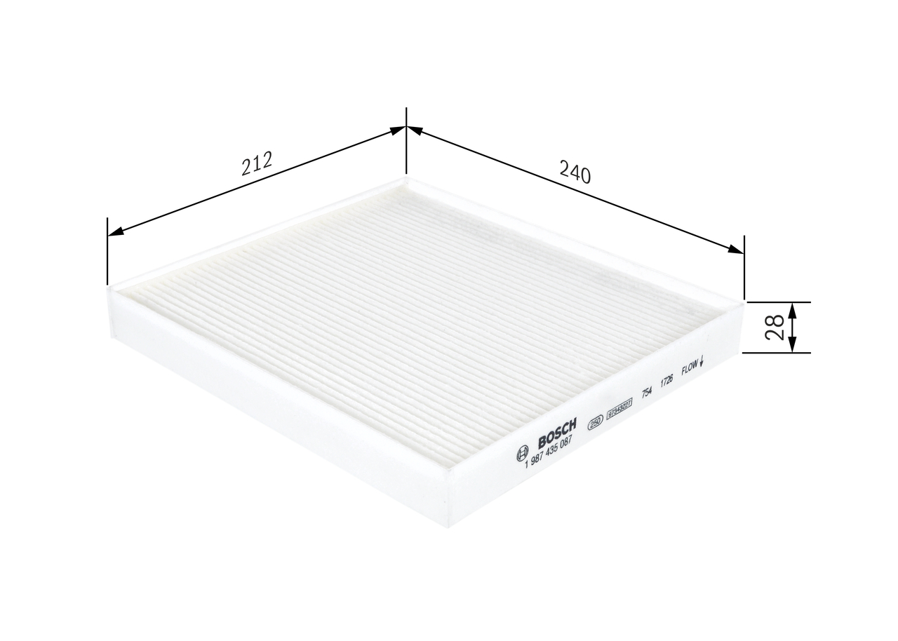 BOSCH Kabineluftfilter 1987435087 for TOYOTA KIA