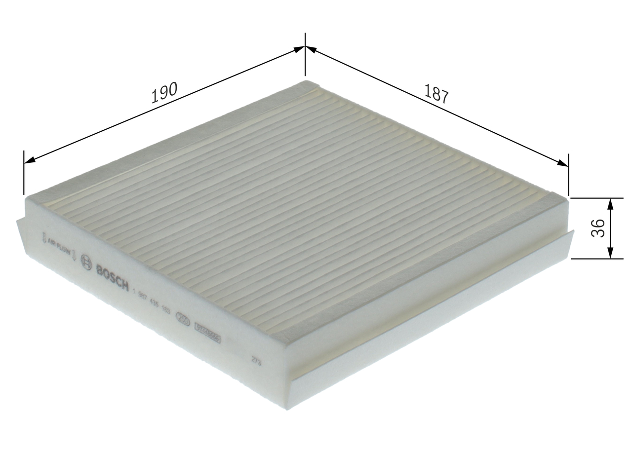 BOSCH Kabineluftfilter 1 987 435 163 for MERCEDES-BENZ