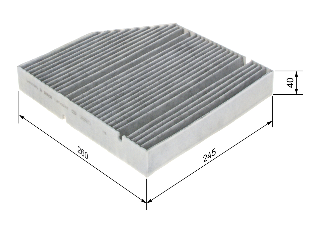 BOSCH Kabineluftfilter 1987435617 for MERCEDES-BENZ