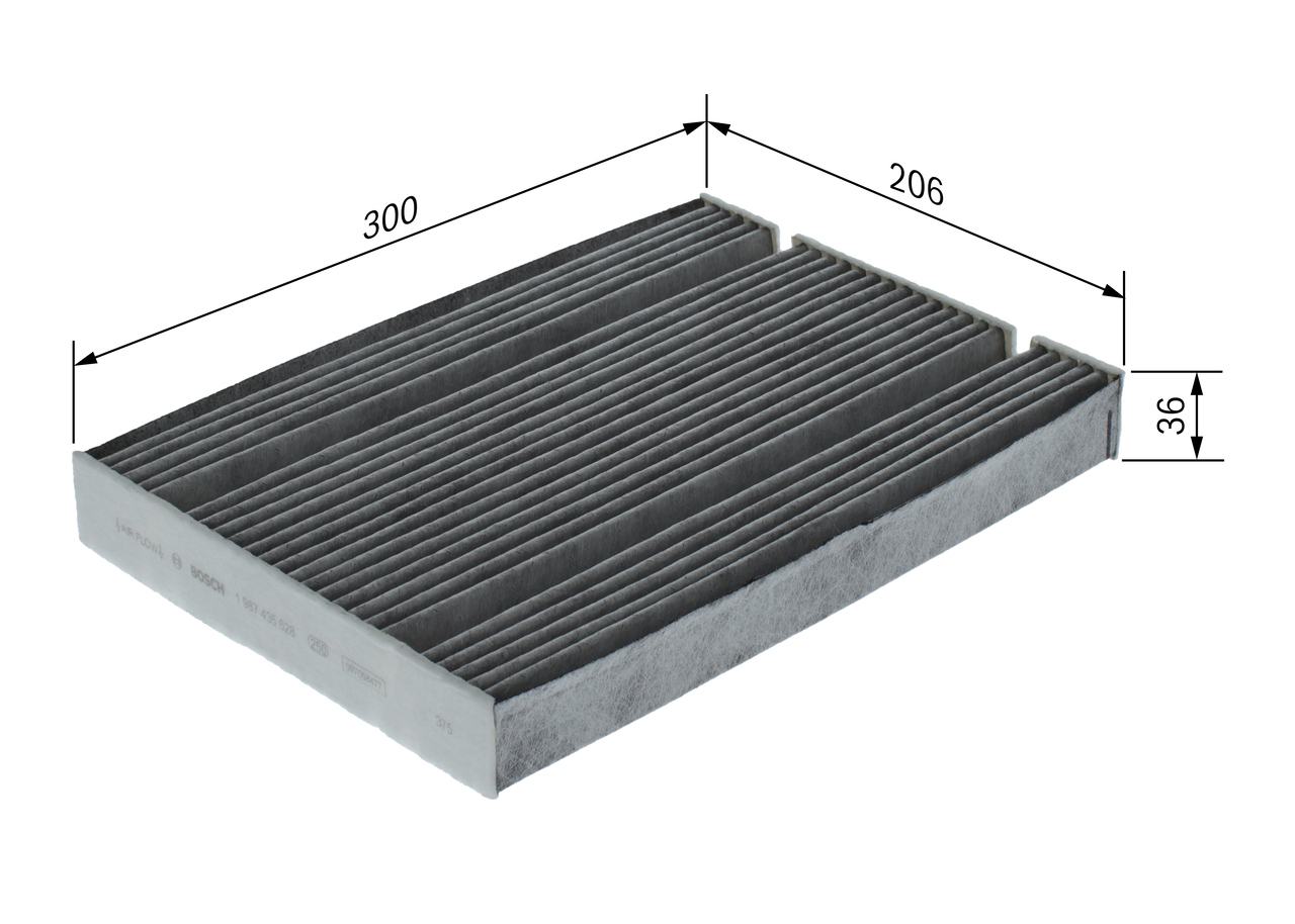BOSCH Kabineluftfilter 1987435628 for MERCEDES-BENZ