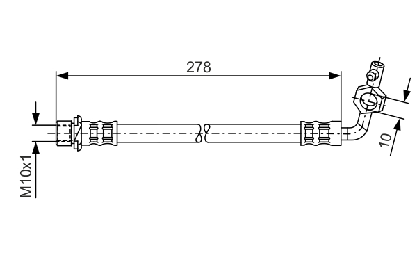BOSCH Bremseslange 1987476113 for TOYOTA