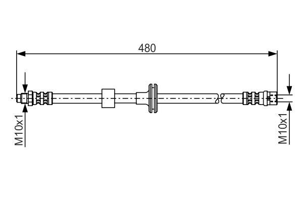 BOSCH Bremseslange 1987476778 for MERCEDES-BENZ