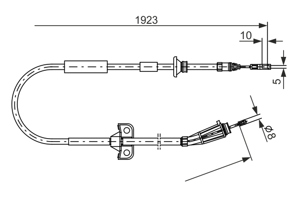 BOSCH Håndbremsekabel 1 987 477 999 for VOLVO