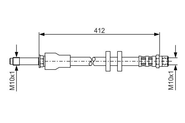 BOSCH Bremseslange 1987481021 for VOLVO