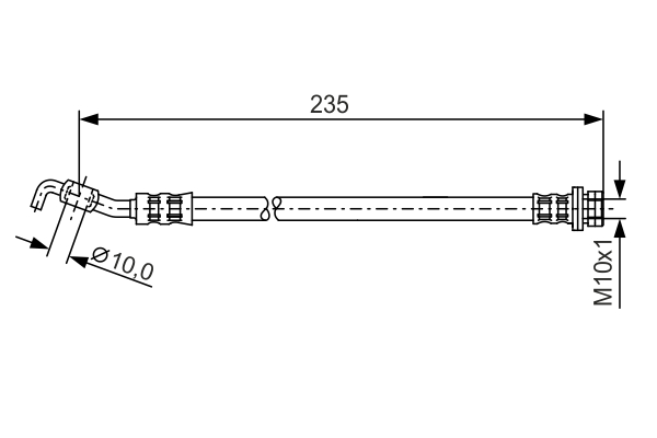 BOSCH Bremseslange 1987481177 for TOYOTA