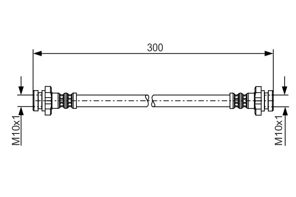 BOSCH Bremseslange 1987481195 for NISSAN