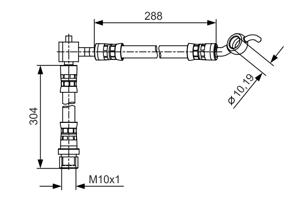BOSCH Bremseslange 1987481485 for TOYOTA