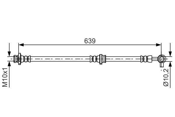 BOSCH Bremseslange 1987481696 for NISSAN