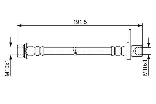 BOSCH Bremseslange 1987481738 for TOYOTA