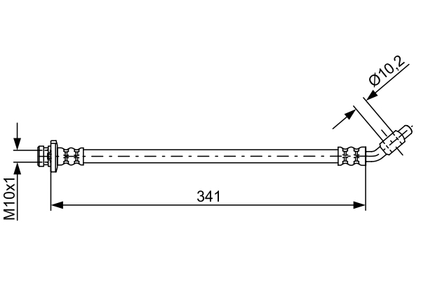 BOSCH Bremseslange 1987481840 for NISSAN