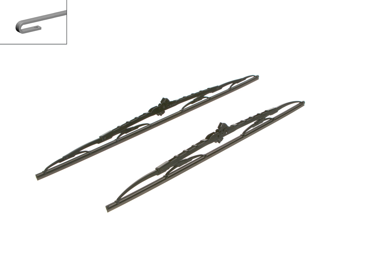 BOSCH Viskerblad 3397001543 foran for MERCEDES-BENZ VW
