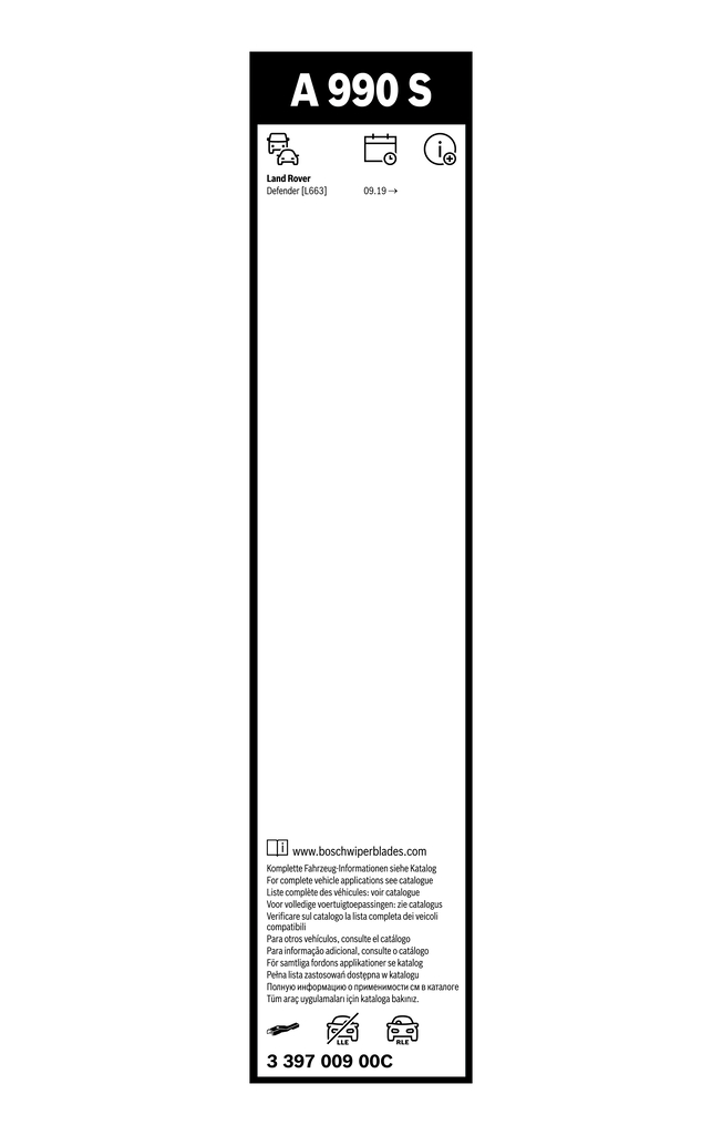 BOSCH Viskerblad 3 397 009 00C