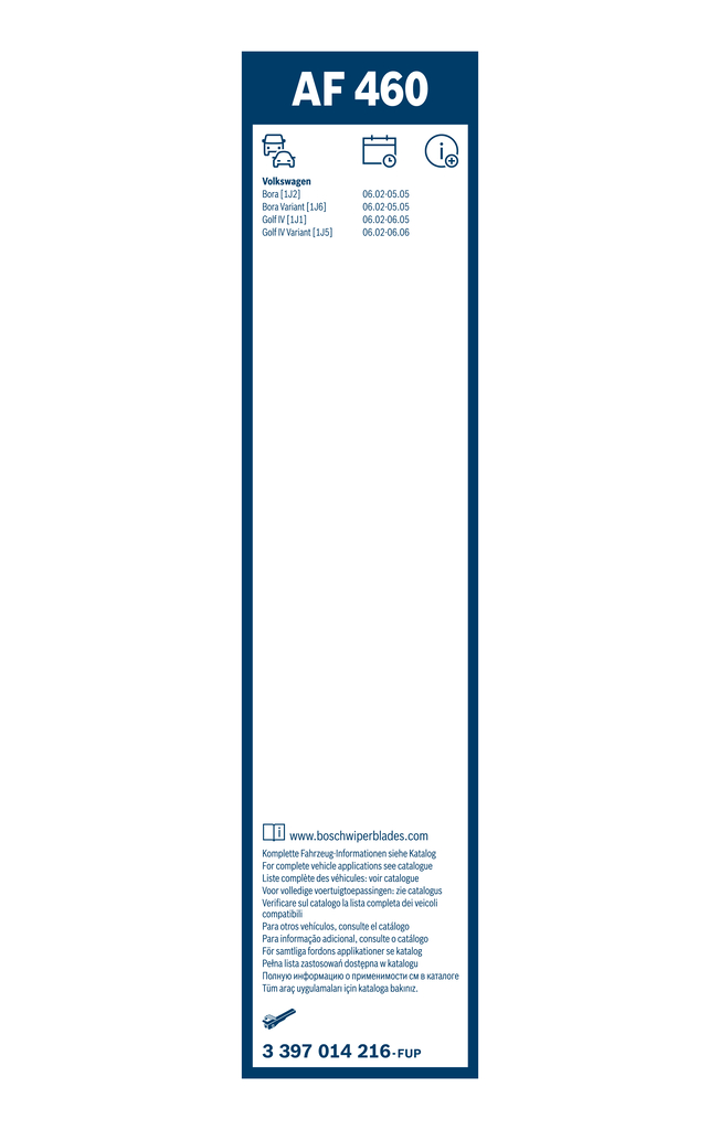 BOSCH Viskerblad 3397014216 for VW
