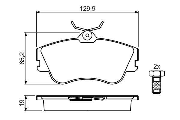 BOSCH Bremseklodser 0986461753 for MERCEDES-BENZ VW