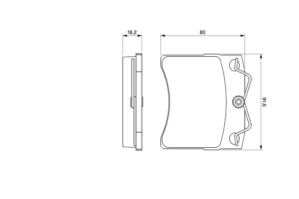BOSCH Bremseklodser 0986460954 for VW
