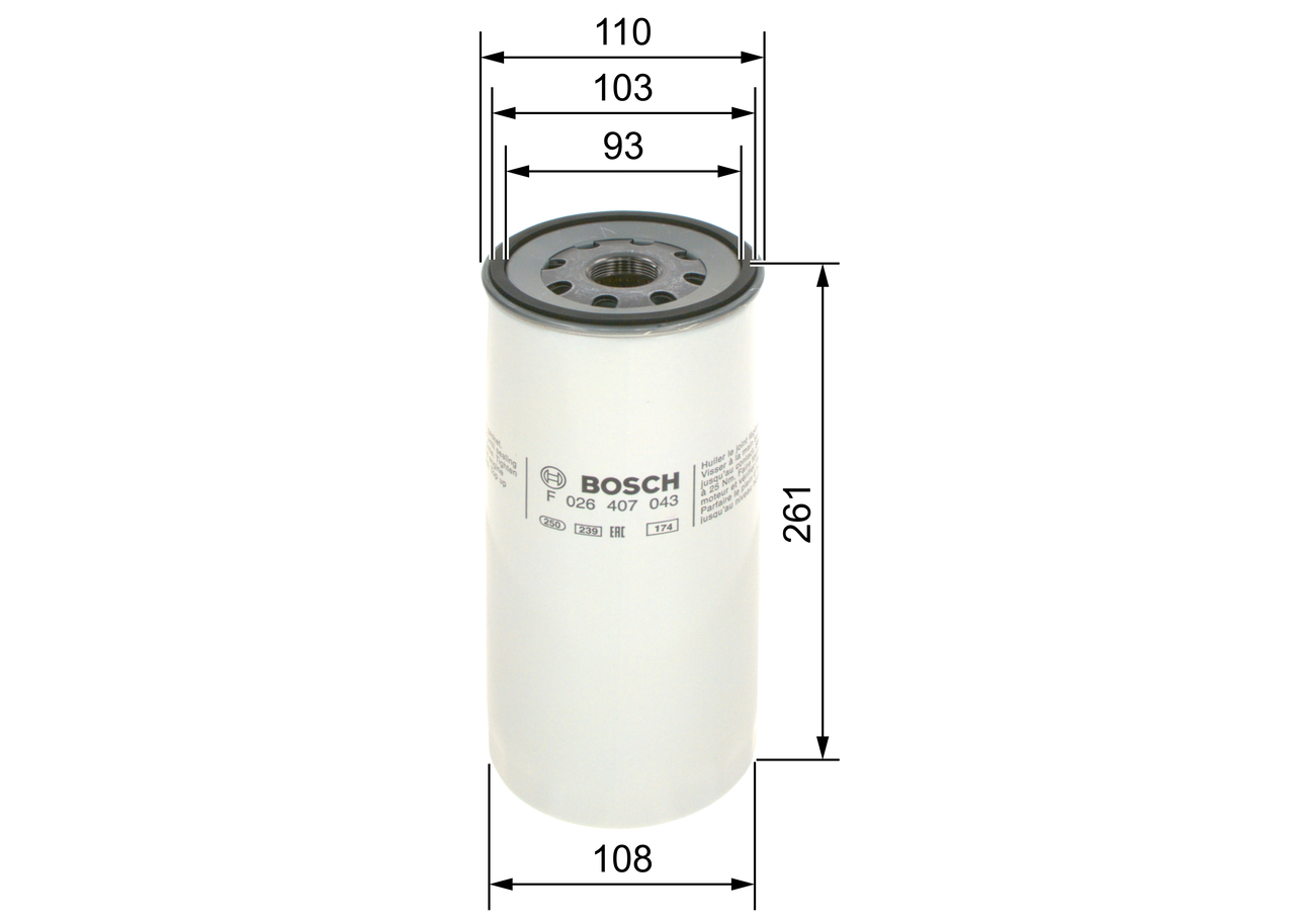 BOSCH f026407043 108mm for CROSS LANDER VOLVO RENAULT NISSAN RENAULT TRUCKS CHEVROLET FREIGHTLINER DONGFENG (DFAC) FAW