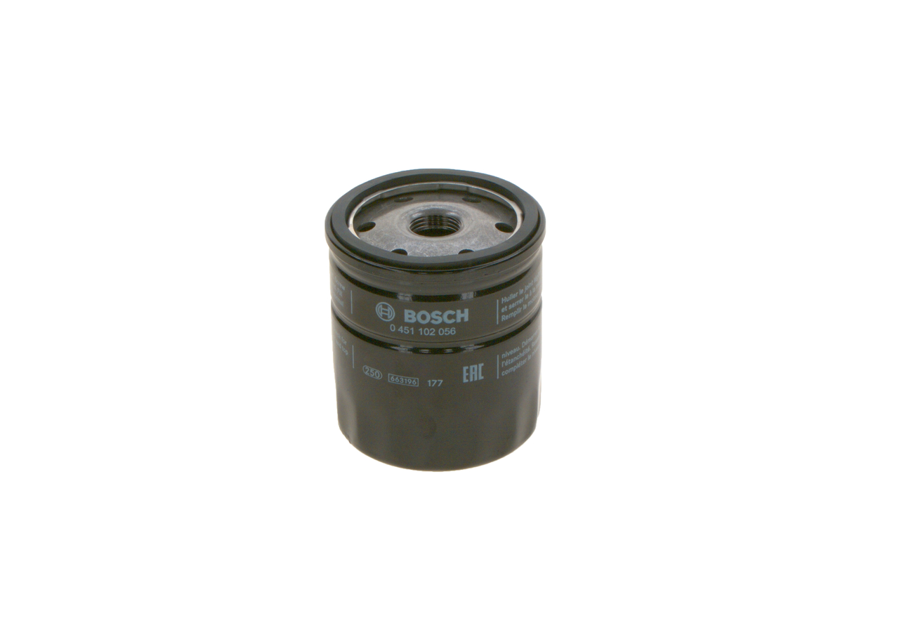 BOSCH Oliefilter 0451102056 Påskruet 87mm 3/4 16 UNF for OPEL VAUXHALL DAF CHEVROLET INNOCENTI REO STANDARD AUTOMOBILE ROVER STEYR