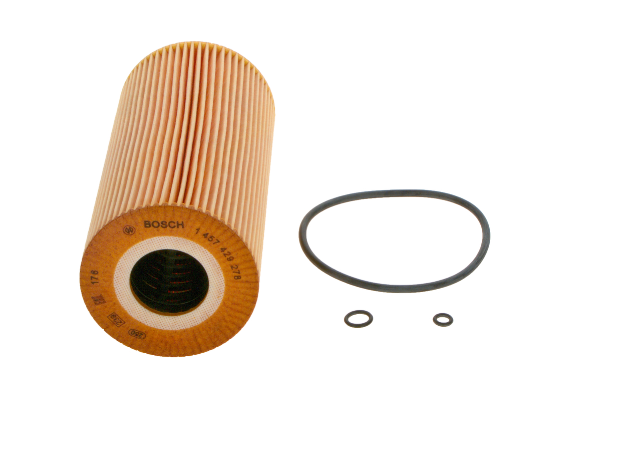 BOSCH Oliefilter 1 457 429 278 Filterindsats supplementary_articlesupplementary_info_596|Tillægsartikel/Yderligere info.|med pakninger height_mm_209|H