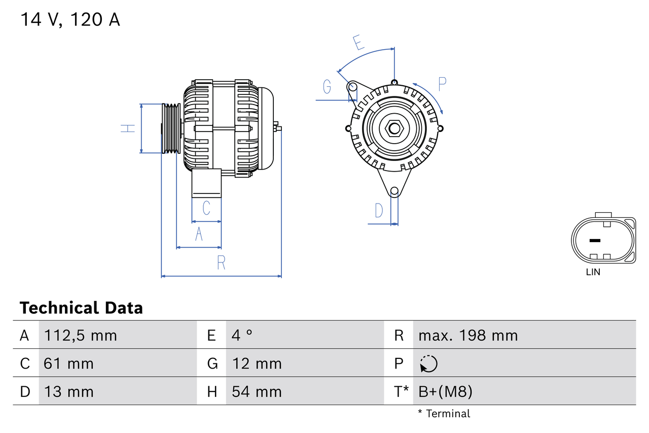 BOSCH Generator 0986084720 for FIAT