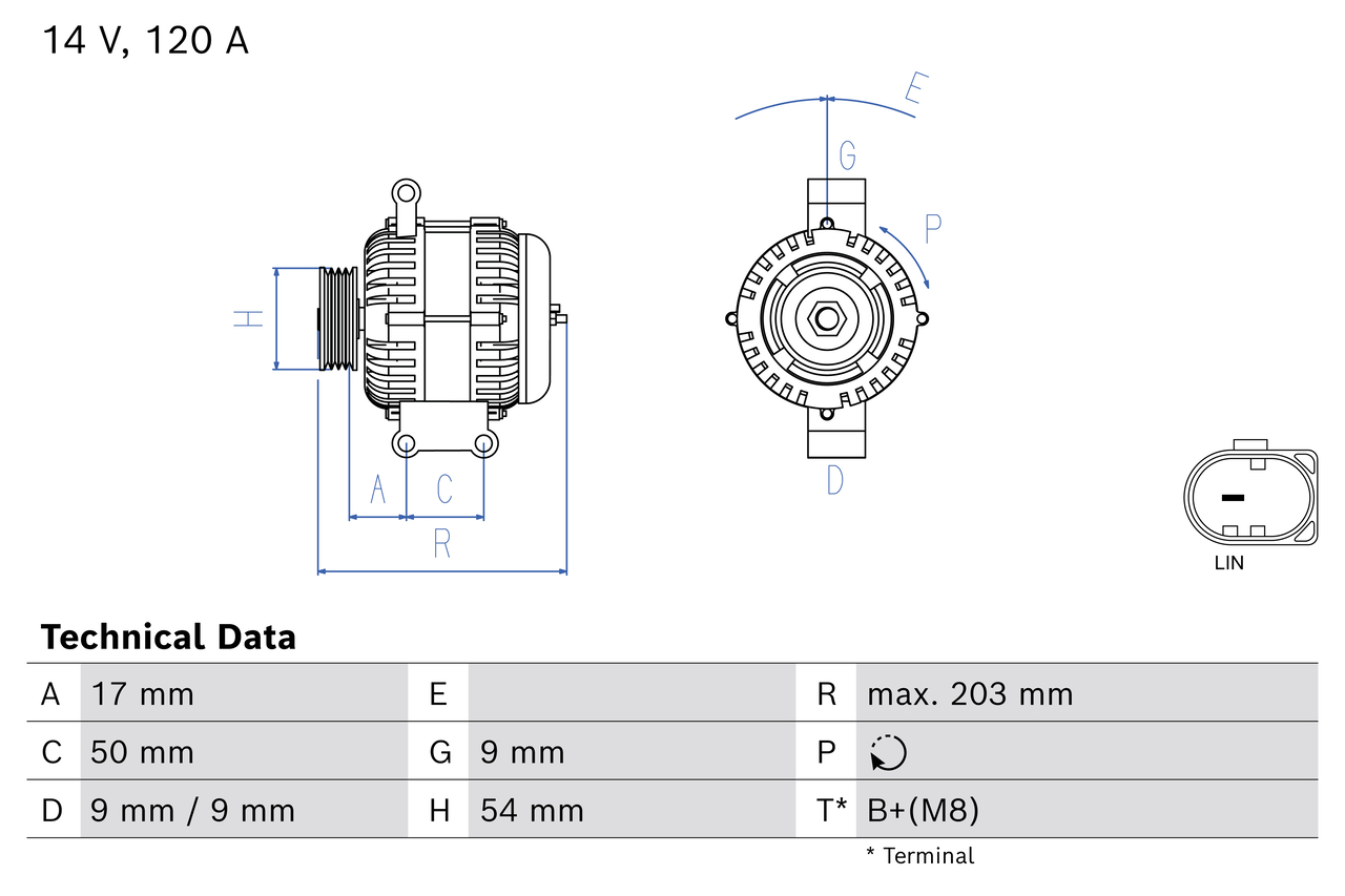 BOSCH Generator 0986084710 for LANCIA