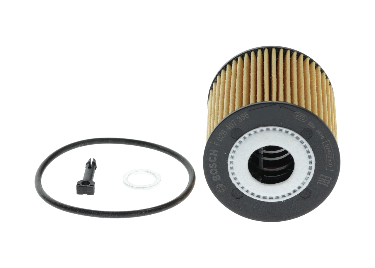 BOSCH Oliefilter F 026 407 356 Filterindsats supplementary_articlesupplementary_info_596|Tillægsartikel/Yderligere info.|med pakninger height_mm_209|H