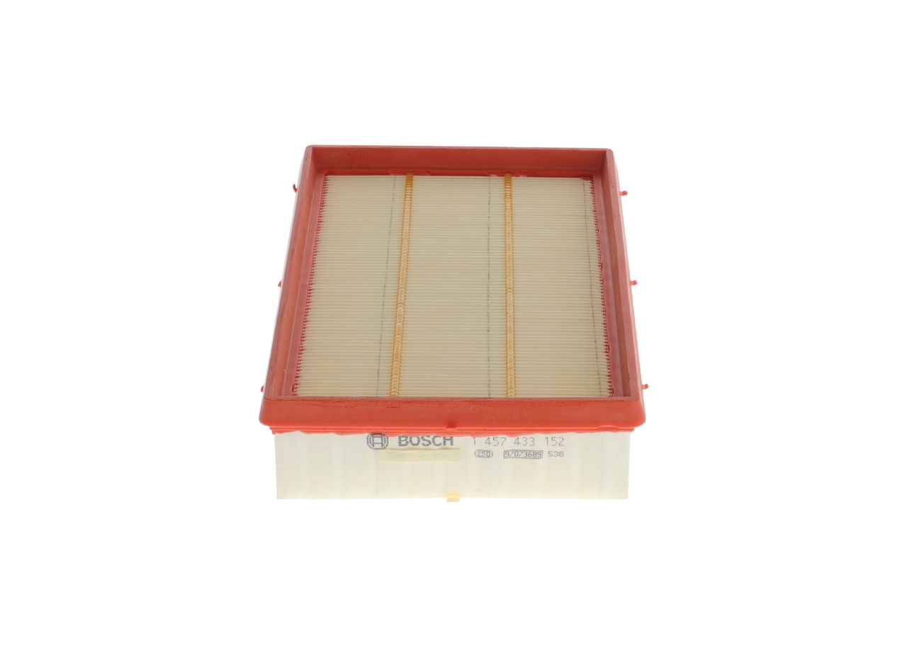 BOSCH Luftfilter 1457433152 Filterindsats length_mm_203|Længde [mm]|270 width_mm_206|Bredde [mm]|171 height_mm_209|Højde [mm]|51 quantity_563|Mængde|1