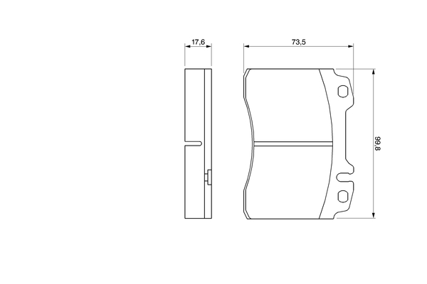 BOSCH Bremseklodser 0986460966 for MERCEDES-BENZ