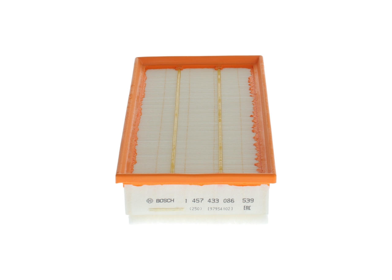 BOSCH Luftfilter 1457433086 Filterindsats length_mm_203|Længde [mm]|298 width_mm_206|Bredde [mm]|165 height_mm_209|Højde [mm]|55 55mm for FIAT ROVER