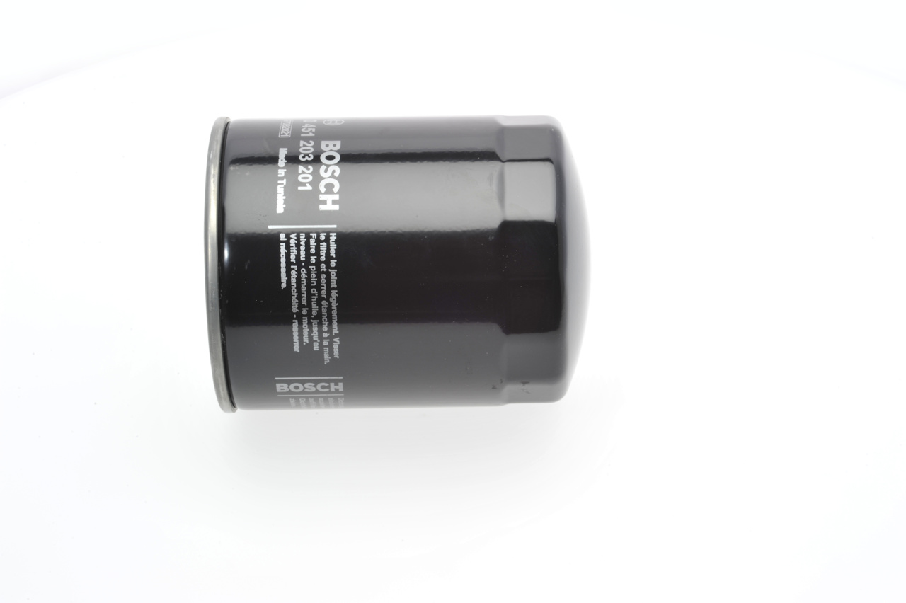 BOSCH Oliefilter 0451203201 Påskruet 142mm 3/4 16 UNF-2B for DAF IVECO FIAT OPEL LANCIA CHEVROLET CITROËN PEUGEOT RENAULT RENAULT TRUCKS SEAT