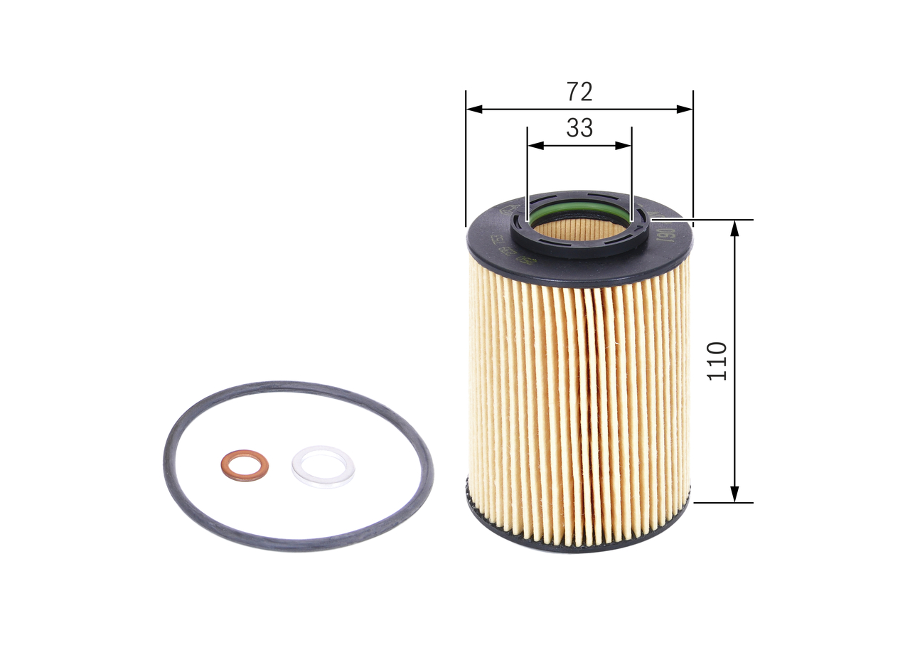 BOSCH Oliefilter f026407061 Filterindsats supplementary_articlesupplementary_info_596|Tillægsartikel/Yderligere info.|med pakninger height_mm_209|Højd