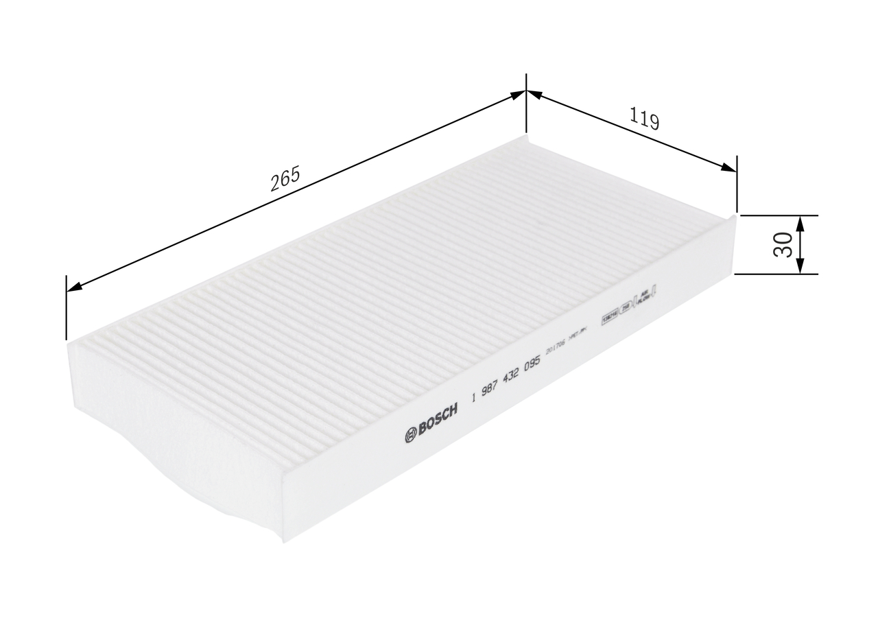 BOSCH Kabineluftfilter 1987432095 for RENAULT