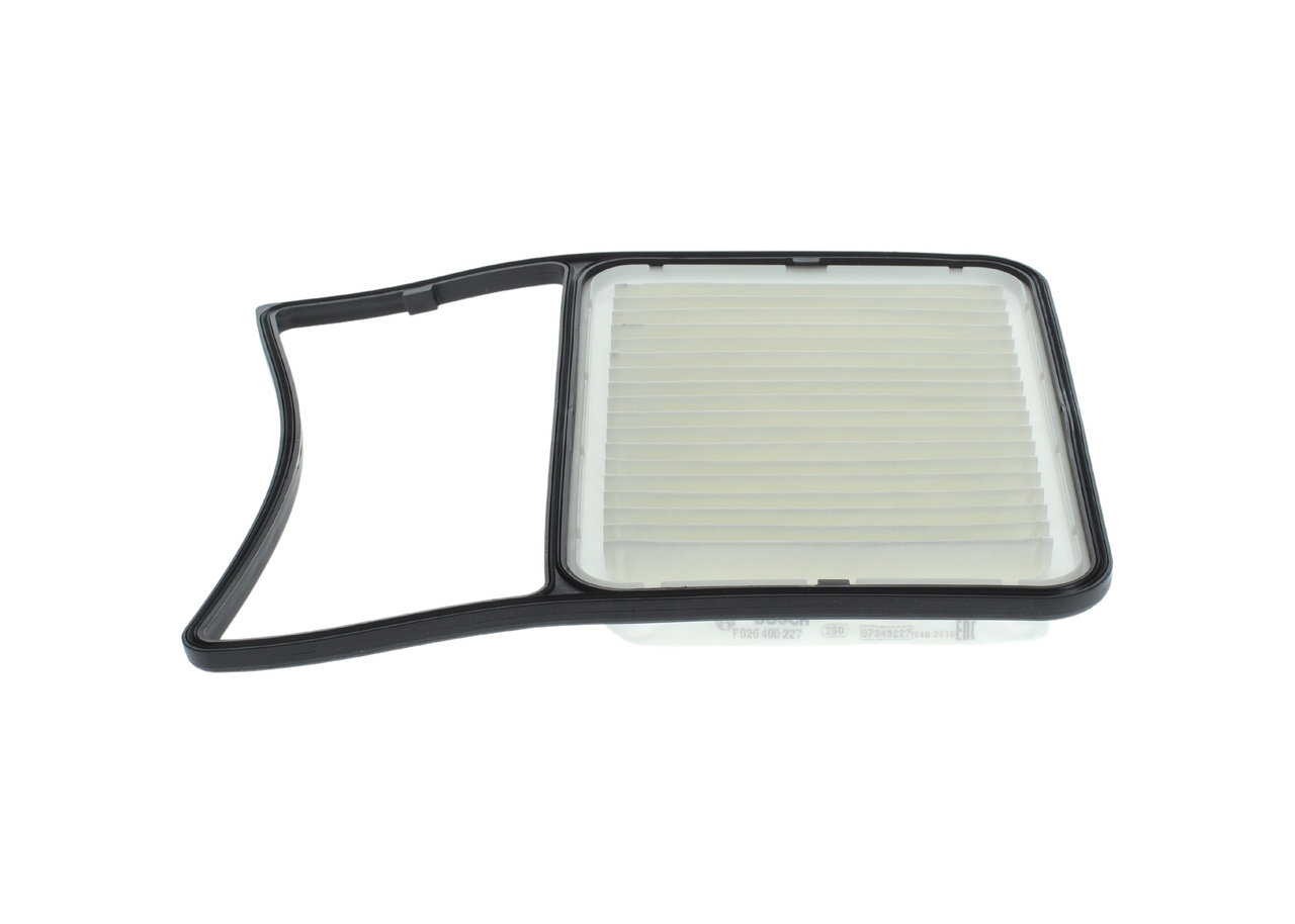 BOSCH Luftfilter f026400227 Filterindsats length_mm_203|Længde [mm]|253 width_mm_206|Bredde [mm]|306 height_mm_209|Højde [mm]|53 53mm for TOYOTA