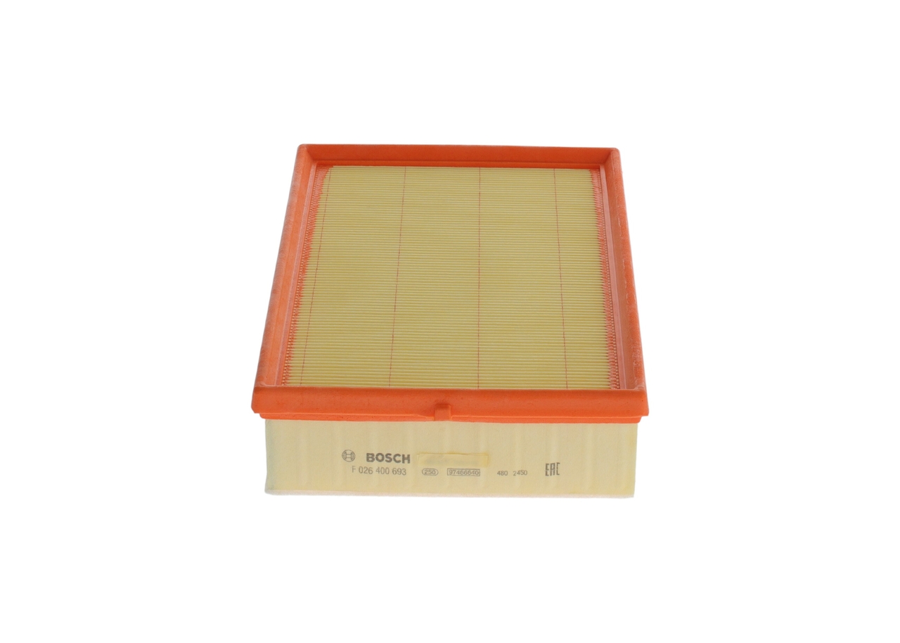 BOSCH Luftfilter f026400693 Filterindsats length_mm_203|Længde [mm]|265 width_mm_206|Bredde [mm]|178 height_mm_209|Højde [mm]|60 replaced_by_10017|Ers