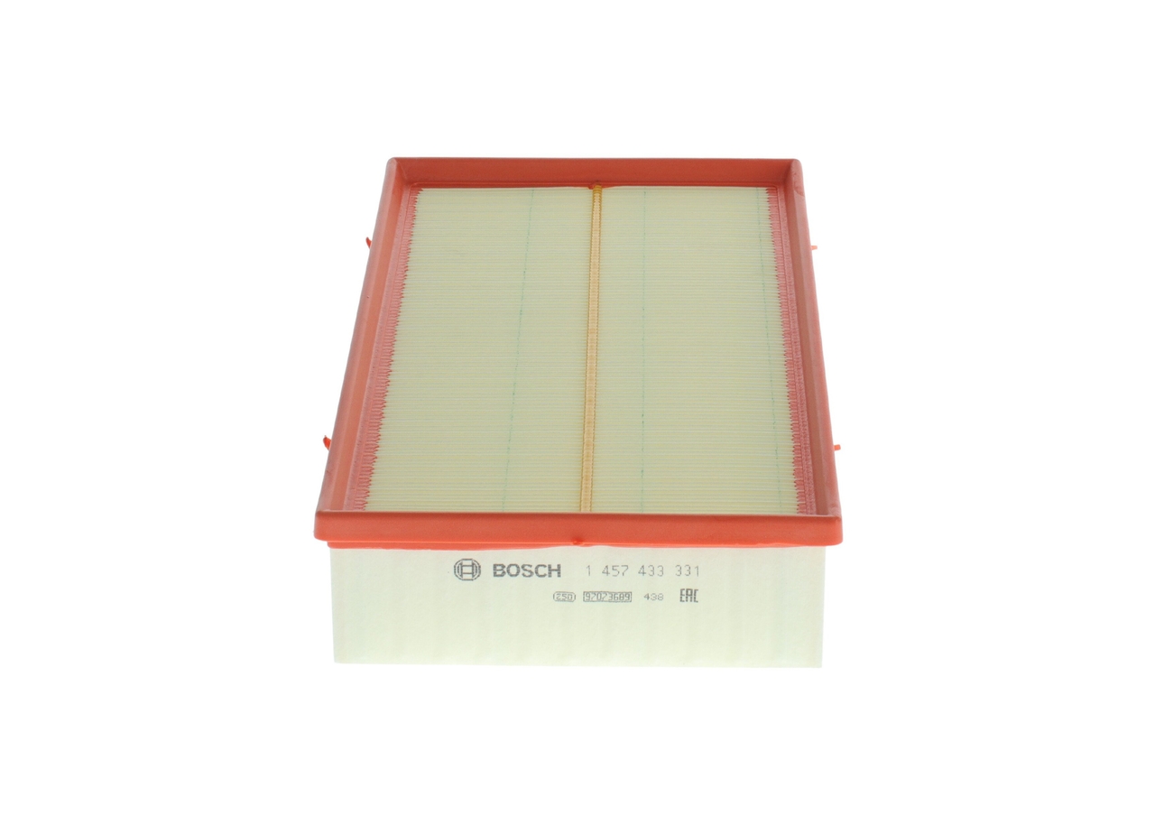 BOSCH Luftfilter 1457433331 Filterindsats length_mm_203|Længde [mm]|316 width_mm_206|Bredde [mm]|190 height_mm_209|Højde [mm]|56 quantity_563|Mængde|1