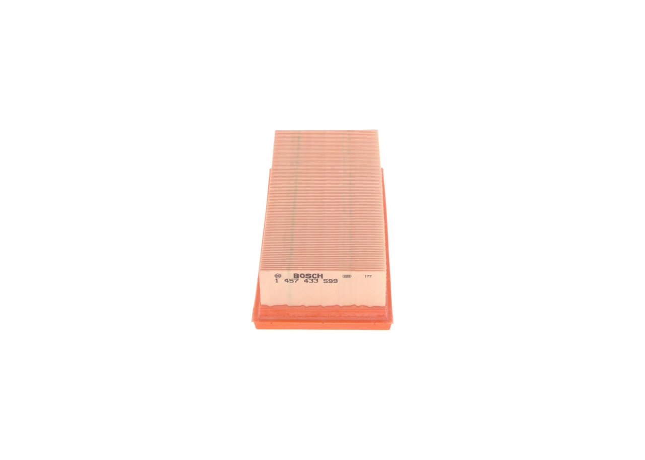 BOSCH Luftfilter 1457433599 Filterindsats length_mm_203|Længde [mm]|250 width_mm_206|Bredde [mm]|117 height_mm_209|Højde [mm]|58 58mm for SMART MERCE