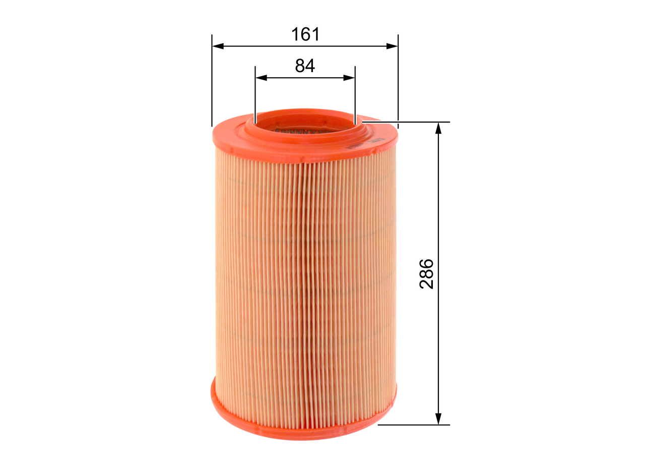 BOSCH Luftfilter 1457433790 Filterindsats outer_diameter_mm_497|Yderdiameter [mm]|172 diameter_1_mm_341|Diameter 1 [mm]|85 height_mm_209|Højde [mm]|28