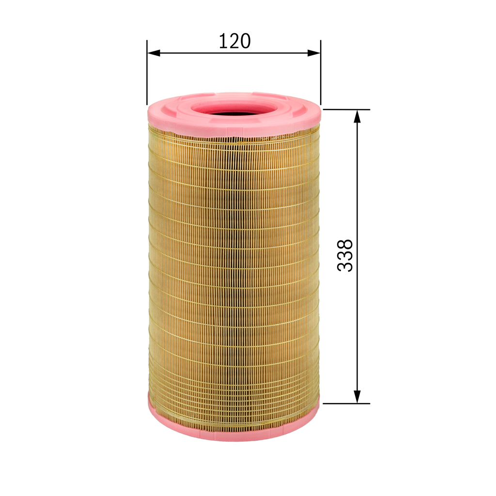 BOSCH Luftfilter f026400024 Filterindsats outer_diameter_mm_497|Yderdiameter [mm]|119,8 diameter_1_mm_341|Diameter 1 [mm]|80,5 width_mm_206|Bredde [mm