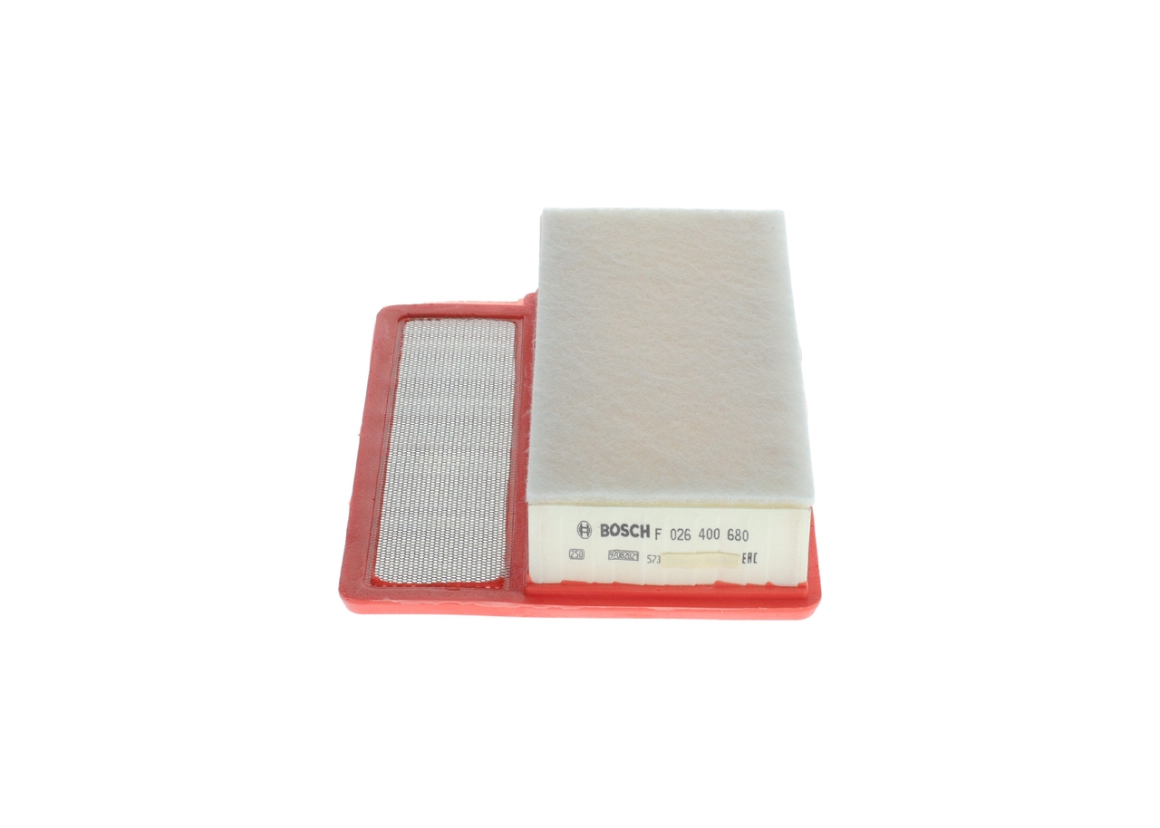 BOSCH Luftfilter f026400680 Filterindsats length_mm_203|Længde [mm]|239 width_mm_206|Bredde [mm]|171 height_mm_209|Højde [mm]|52 52mm for OPEL FIAT V