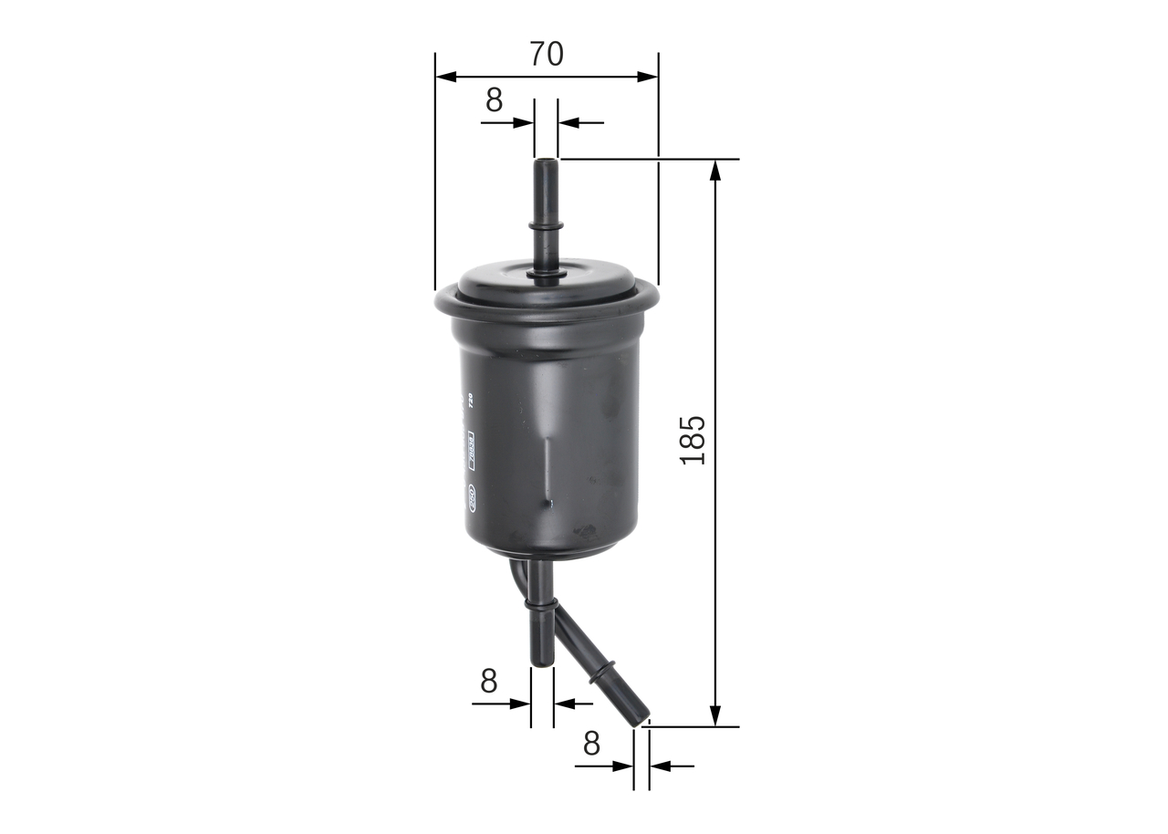 BOSCH Brændstof-filter 0450905970 Lednings 185mm for KIA