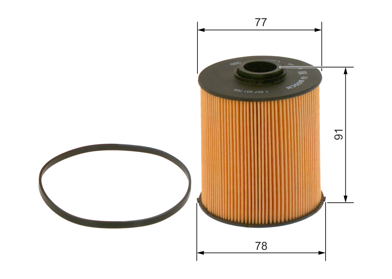 BOSCH Brændstof-filter 1457431704 Filterindsats diameter_mm_200|Diameter [mm]|78 inner_diameter_1_mm_995|Inder diameter 1 [mm]|18 height_mm_209|Højde