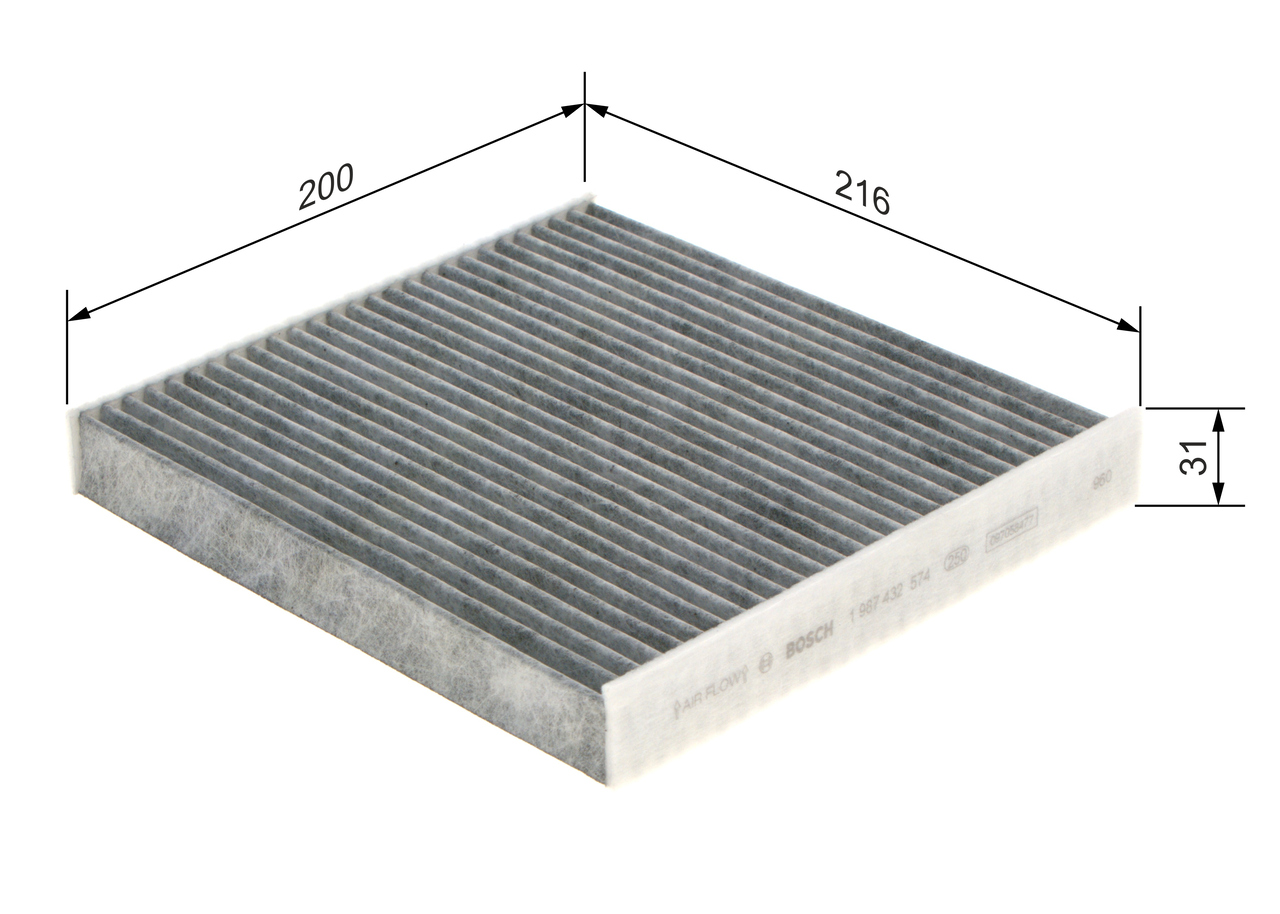 BOSCH Kabineluftfilter 1987432574 for FORD