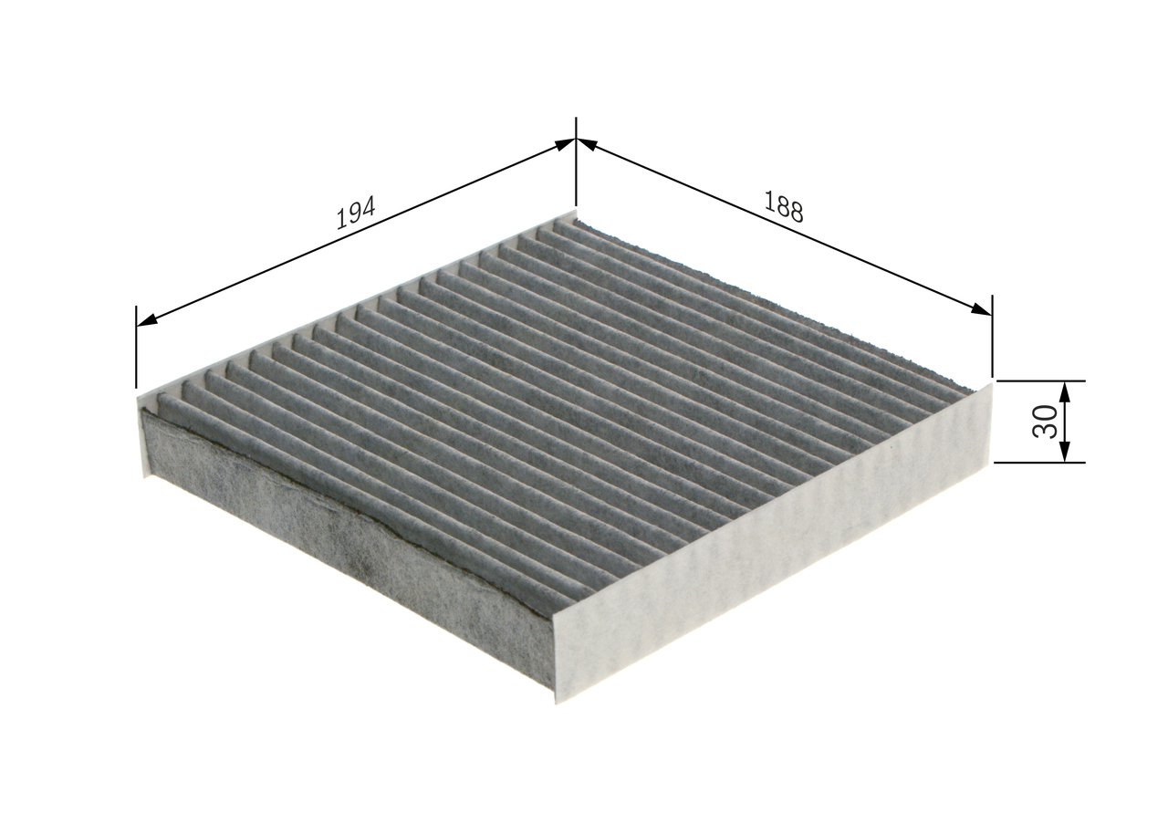 BOSCH Kabineluftfilter 1987435589 for LANCIA