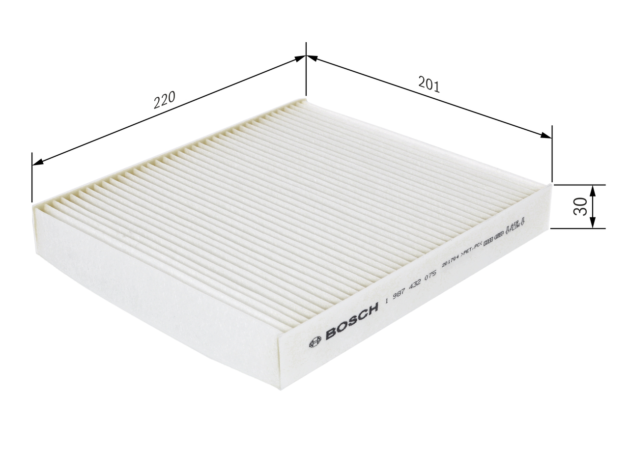 BOSCH Kabineluftfilter 1 987 432 075 for NISSAN