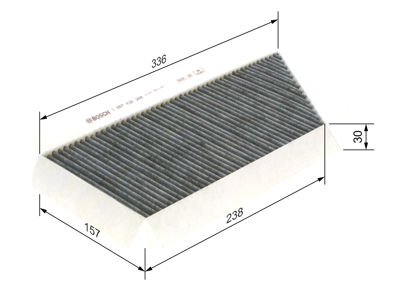 BOSCH Kabineluftfilter 1987432348 for PEUGEOT