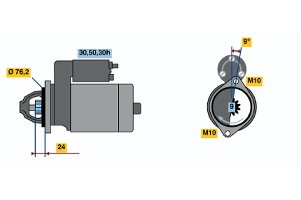 BOSCH Starter 0986016920 for BMW ALPINA
