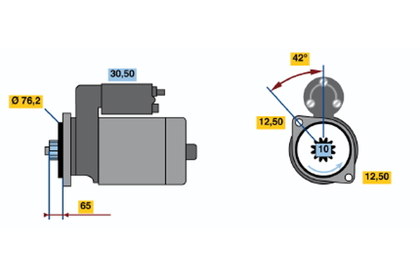 BOSCH Starter 0986018920 for VW FORD