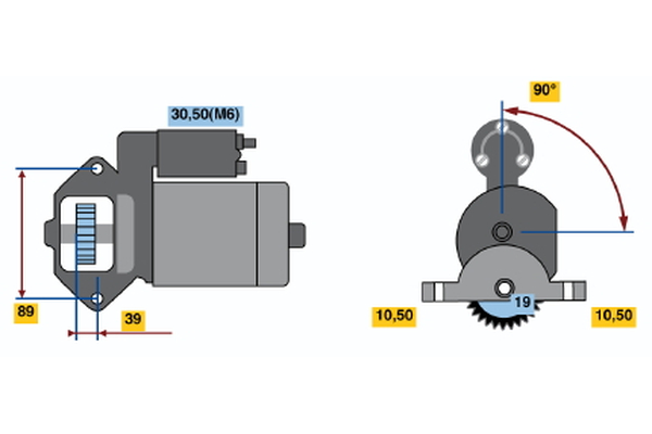 BOSCH Starter 0986021351 for FORD JAGUAR