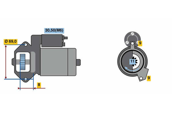 BOSCH Starter 0986022020 for BMW