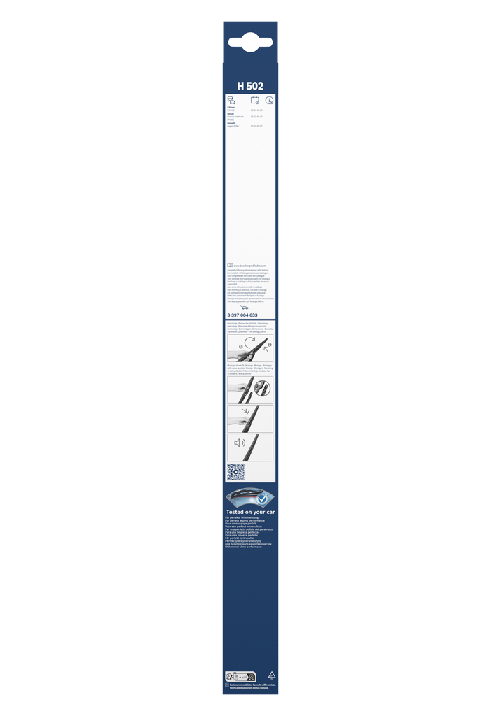 BOSCH Viskerblad 3397004633 for PEUGEOT CITROËN NISSAN RENAULT