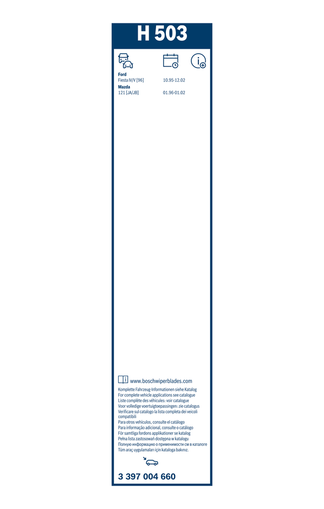 BOSCH Viskerblad 3397004660 for FORD MAZDA